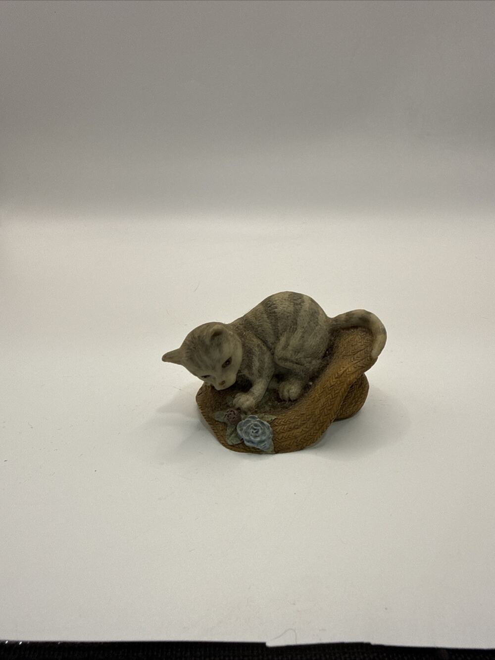 Stone Critters "Bathtime Tabby" resin cat
